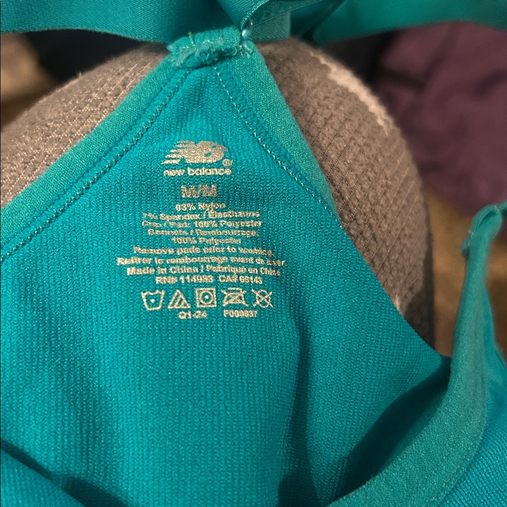 New Balance Women's Teal Sports Bra - Picture 9 of 9